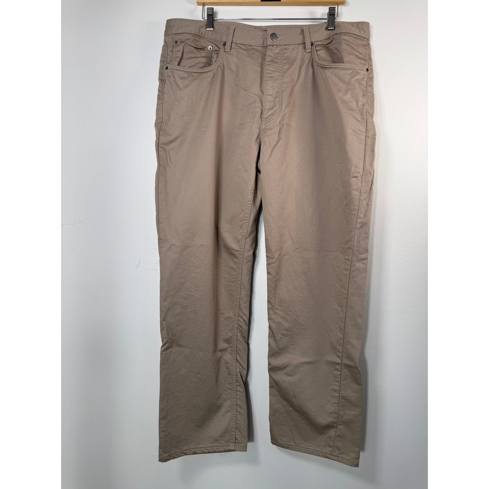 Quince Comfort Stretch Mens 38x30 Traveler 5-Pocket Pants Sand Dune Khaki Twill